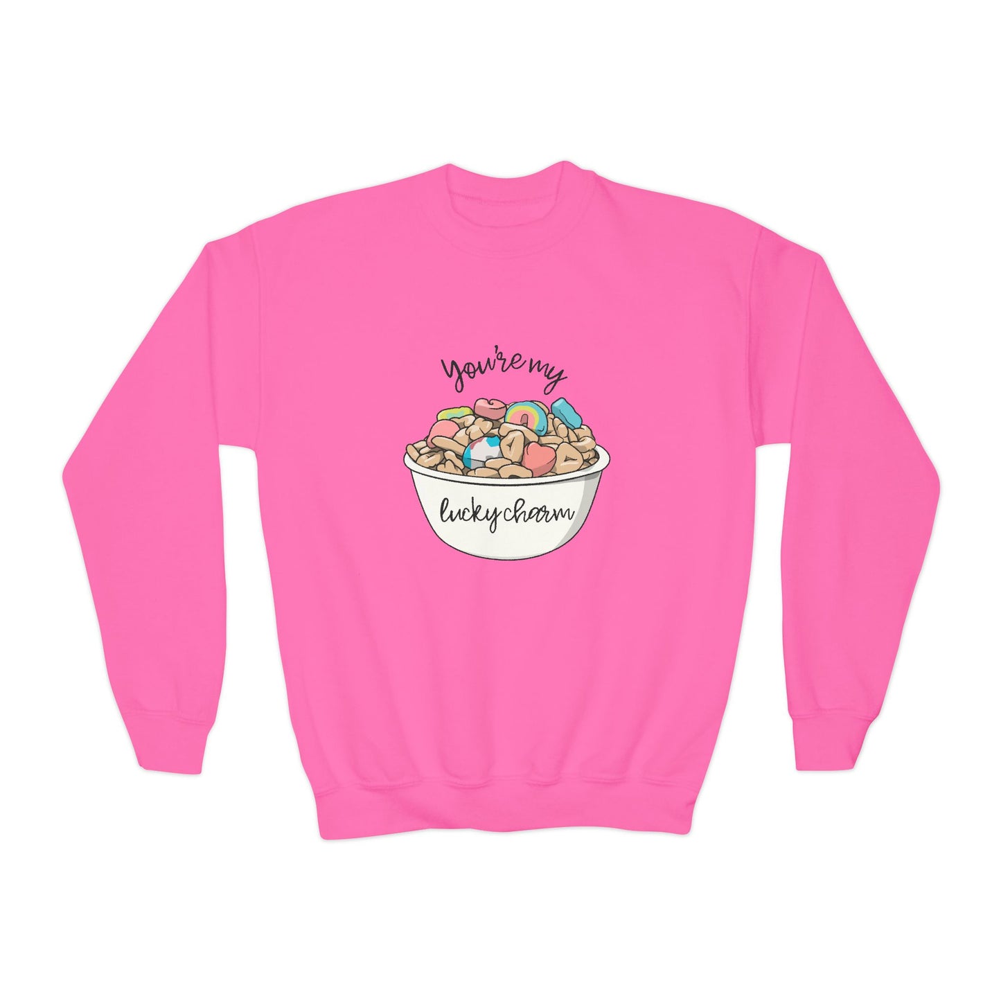 Cursive You're My Lucky Charm Youth Crewneck Sweatshirt