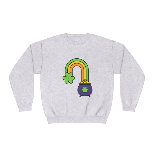 Rainbow and Pot of Gold Unisex NuBlend® Crewneck Sweatshirt