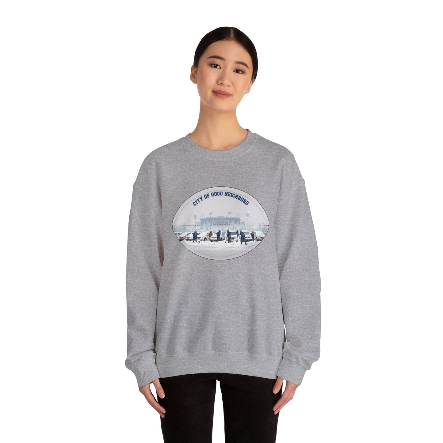 Crewneck Sweatshirt — "City of Good Neighbors"