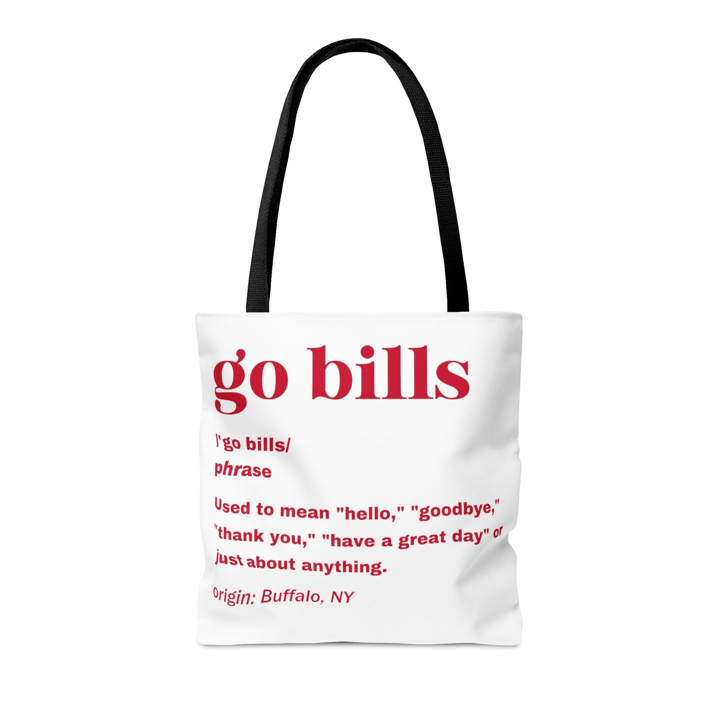 Go Bills Definition Red Tote Bag (AOP)