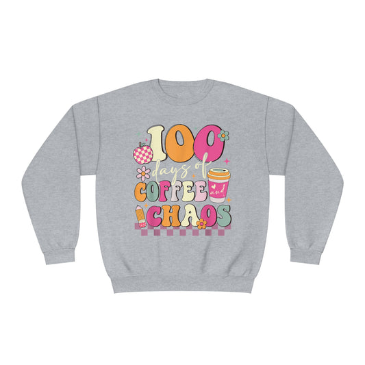 100 Days of Coffee and Chaos Unisex NuBlend® Crewneck Sweatshirt