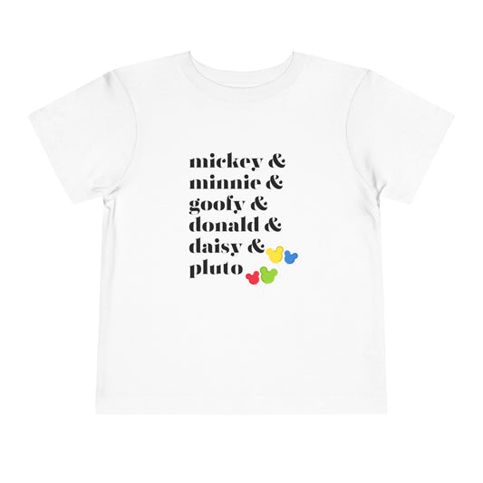 Mickey Minnie Goofy...Toddler Short Sleeve Tee