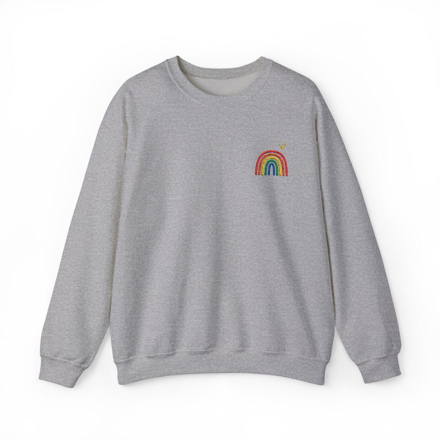 Embroidered Rainbow Unisex Heavy Blend™ Crewneck Sweatshirt