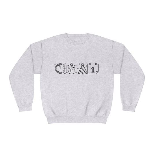 New Years Symbols Black Unisex NuBlend® Crewneck Sweatshirt