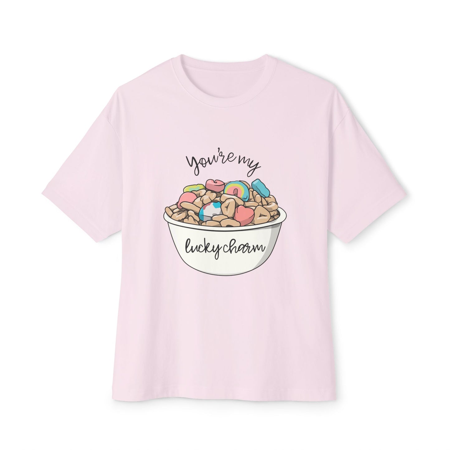 Cursive You're My Lucky Charm Unisex Oversized Boxy Tee