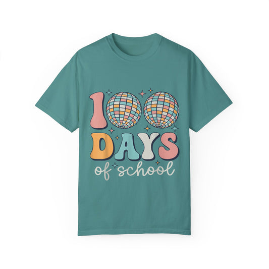 100 Days Disco Balls Unisex Garment-Dyed T-shirt
