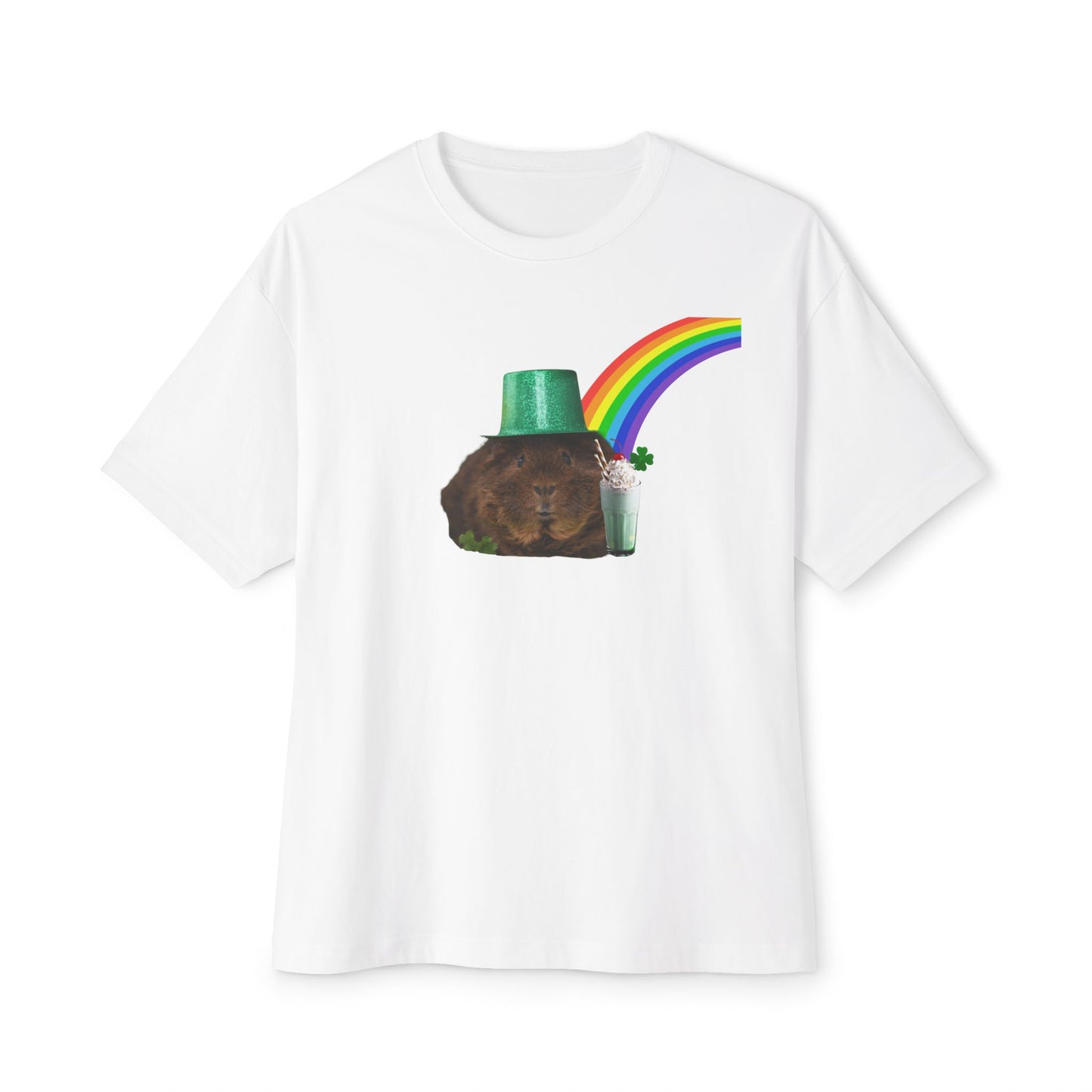 Leprechaun Guinea Pig Unisex Oversized Boxy Tee