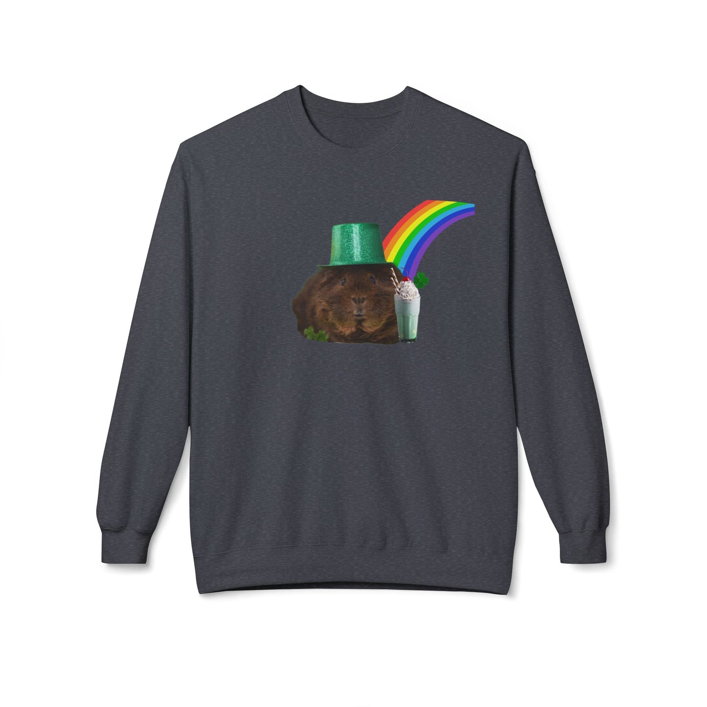 Leprechaun Guinea Pig Unisex Midweight Softstyle Fleece Crewneck Sweatshirt