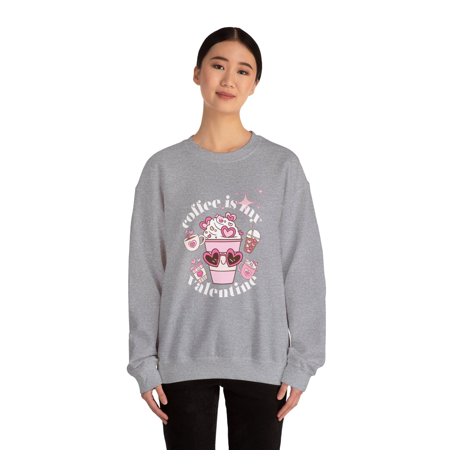 Coffee Is My Valentine Unisex Heavy Blend™ Crewneck Sweatshirt