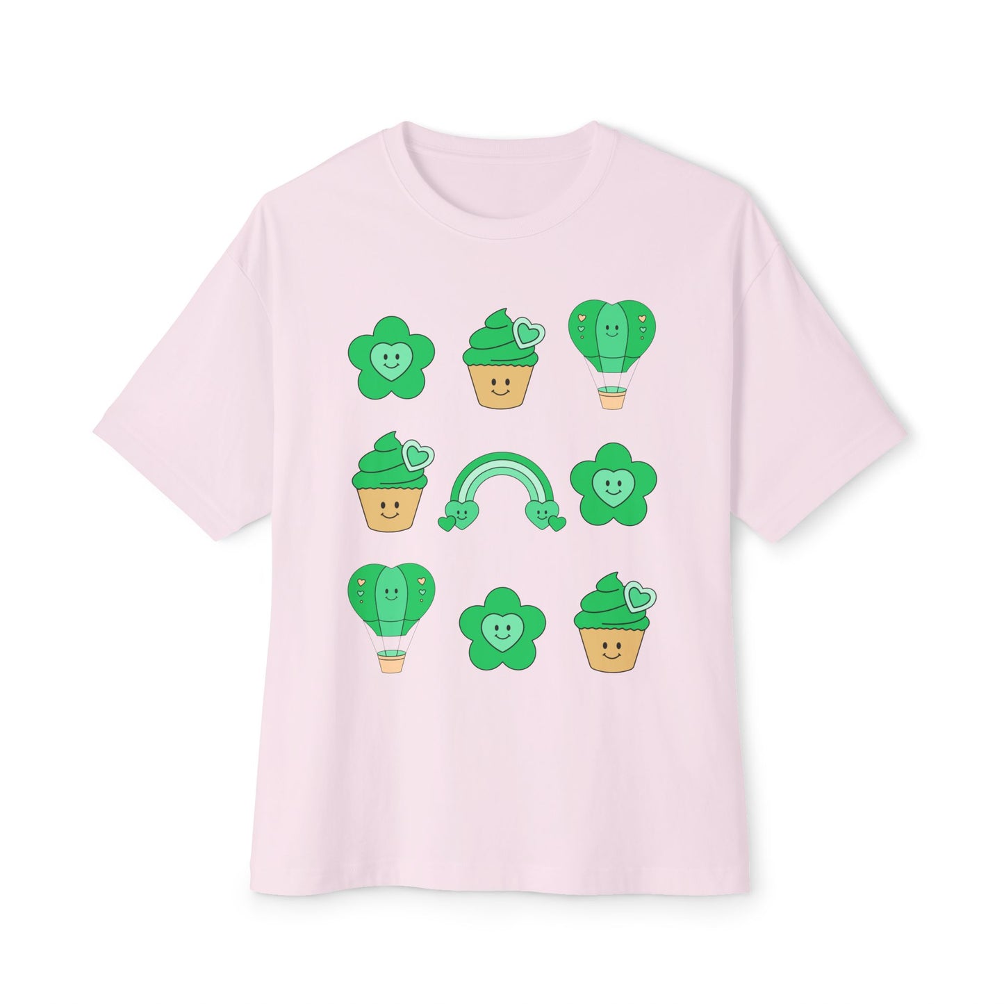 Cutesy St. Patrick Coquette Unisex Oversized Boxy Tee