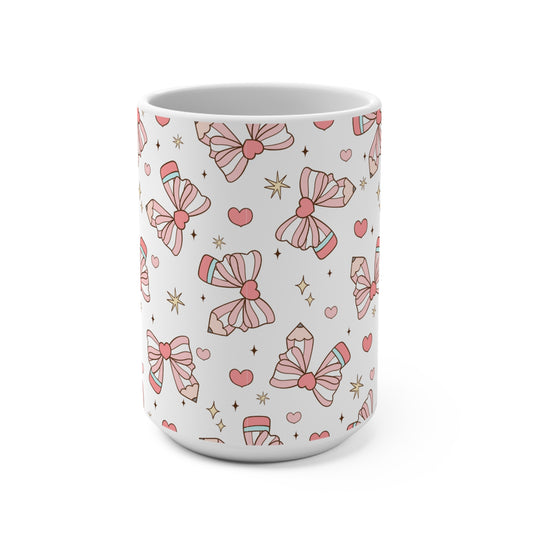 Pencil Shaped Bows Mug 15oz