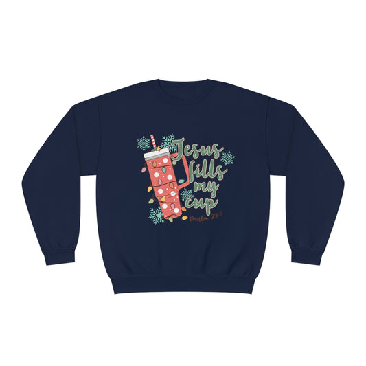 Jesus Fills My Cup Unisex NuBlend® Crewneck Sweatshirt