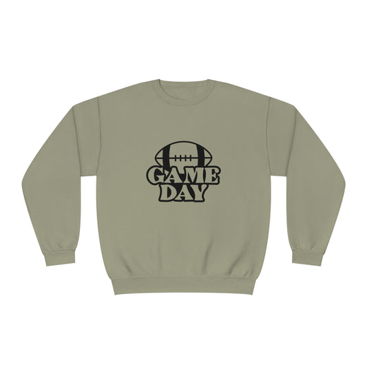 Game Day Black Font Unisex NuBlend® Crewneck Sweatshirt