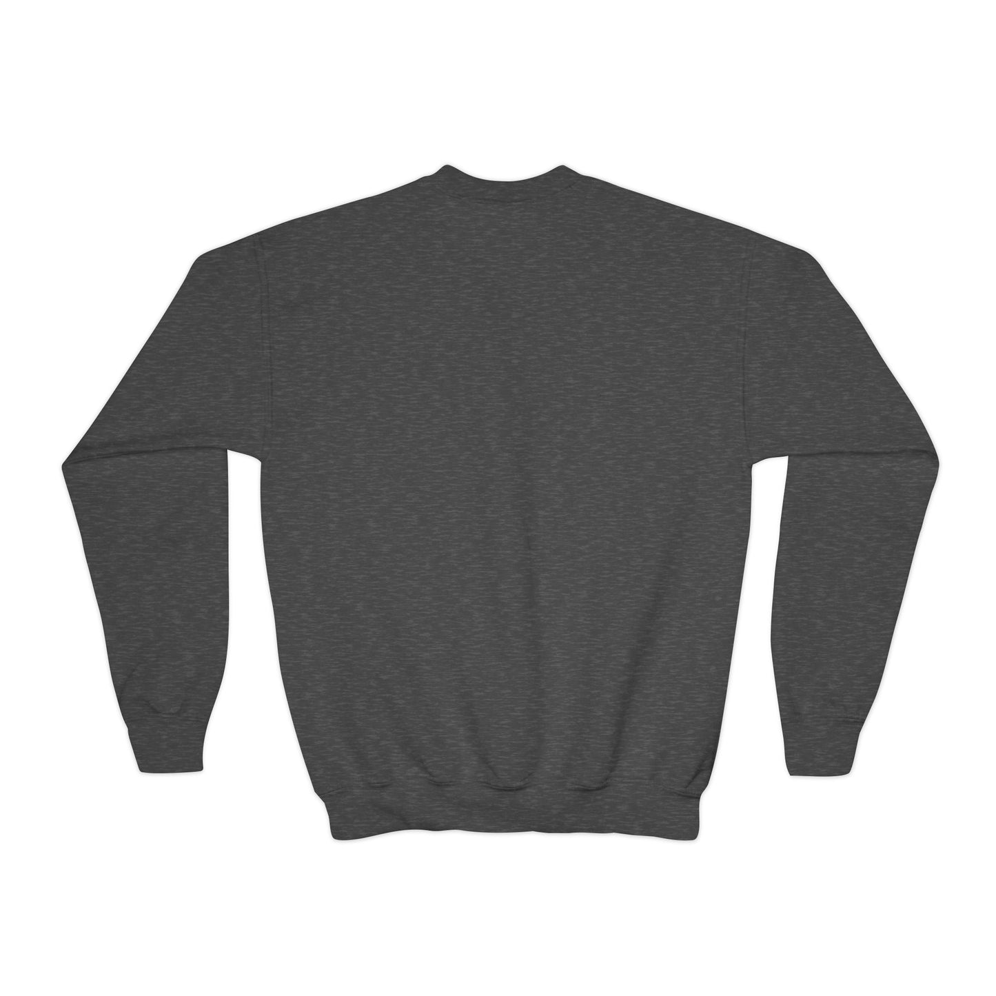 Youth Crewneck Sweatshirt - Cozy Buffalo Hot Cocoa Graphic with Whipped Cream & Stars