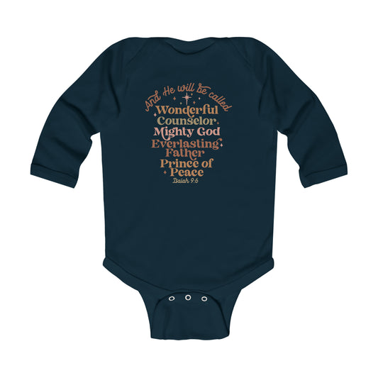 And He Will Be Called Infant Long Sleeve Bodysuit