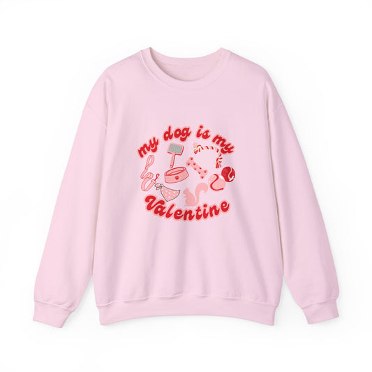 My Dog Is My Valentine Unisex Heavy Blend™ Crewneck Sweatshirt