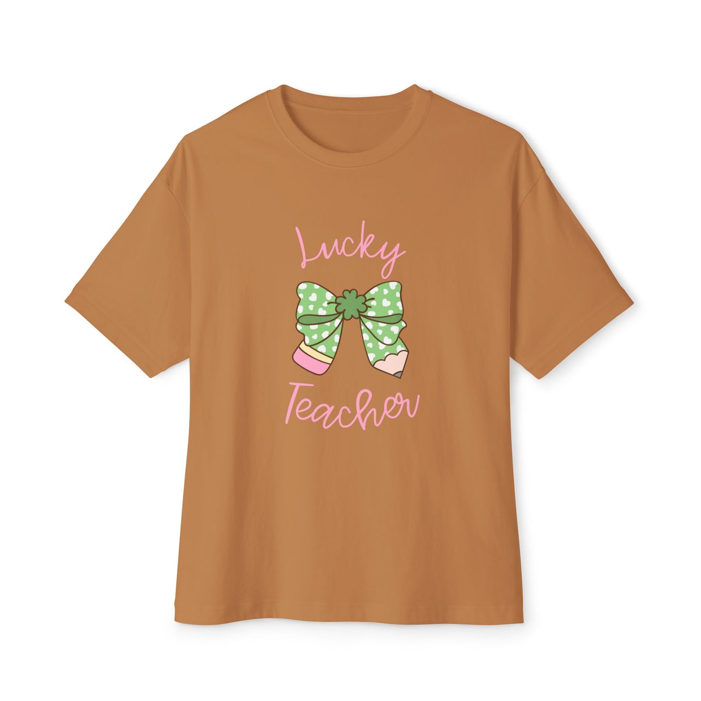 Lucky Teacher Unisex Oversized Boxy Tee