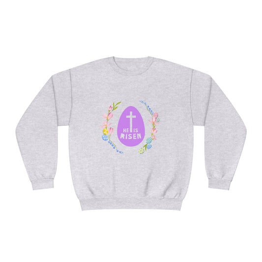 He Is Risen Easter Egg Unisex NuBlend® Crewneck Sweatshirt