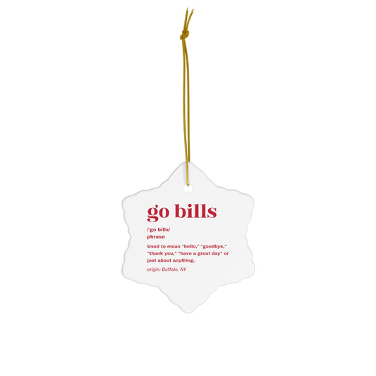 Go Bills Definition Red Ceramic Ornament