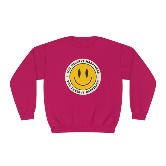 You Deserve Happiness Unisex NuBlend® Crewneck Sweatshirt