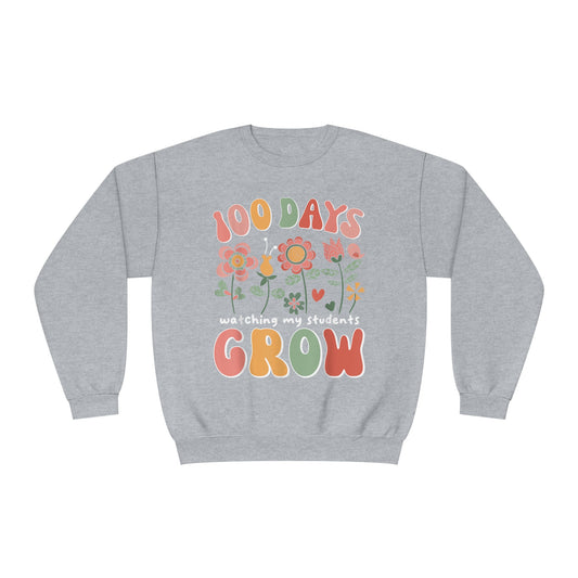 100 Days Watching my Students Grow Unisex NuBlend® Crewneck Sweatshirt