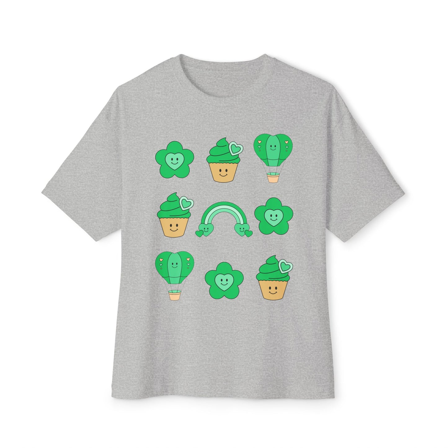 Cutesy St. Patrick Coquette Unisex Oversized Boxy Tee