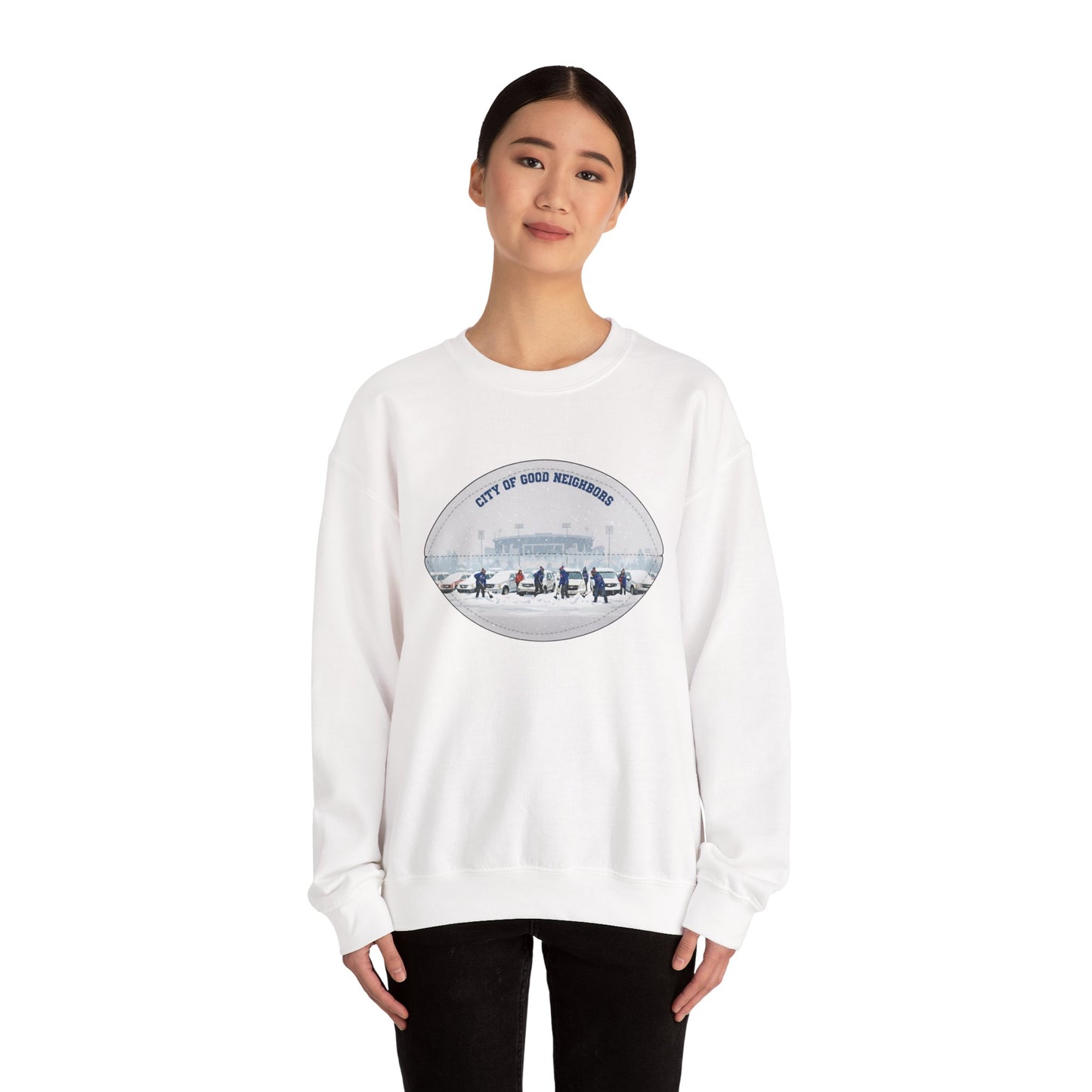 Crewneck Sweatshirt — "City of Good Neighbors"