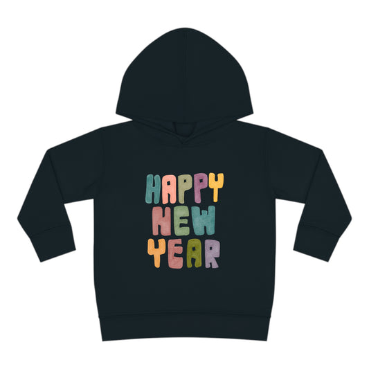 Colorful Happy New Year Toddler Pullover Fleece Hoodie