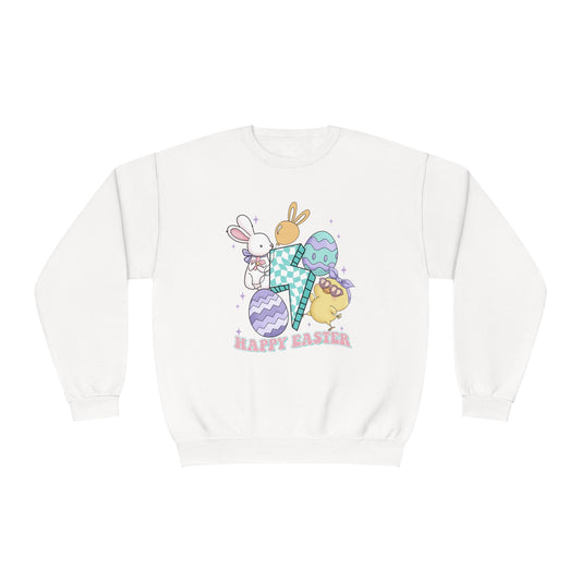Happy Easter Retro Unisex NuBlend® Crewneck Sweatshirt