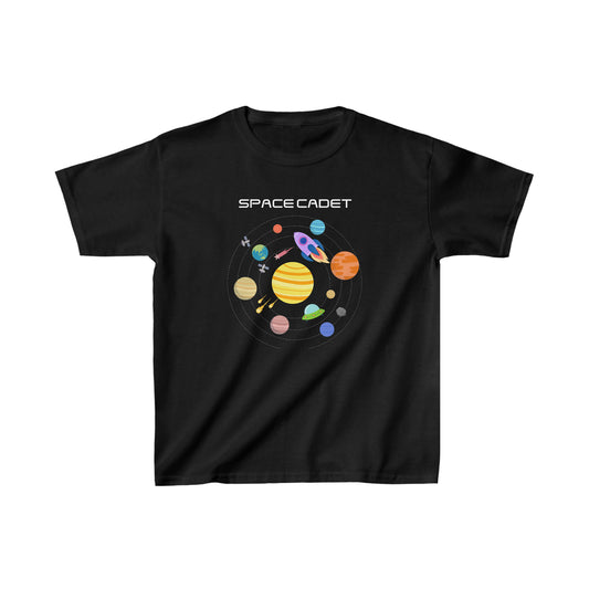Space Cadet White Font Kids Heavy Cotton™ Tee