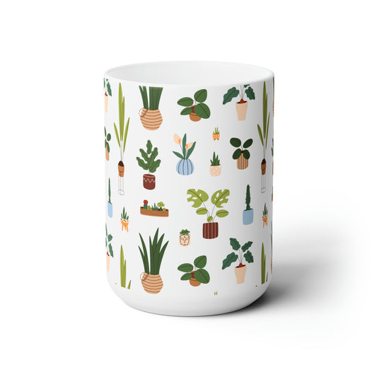 House Plants in Different Sizes Ceramic Mug 15oz
