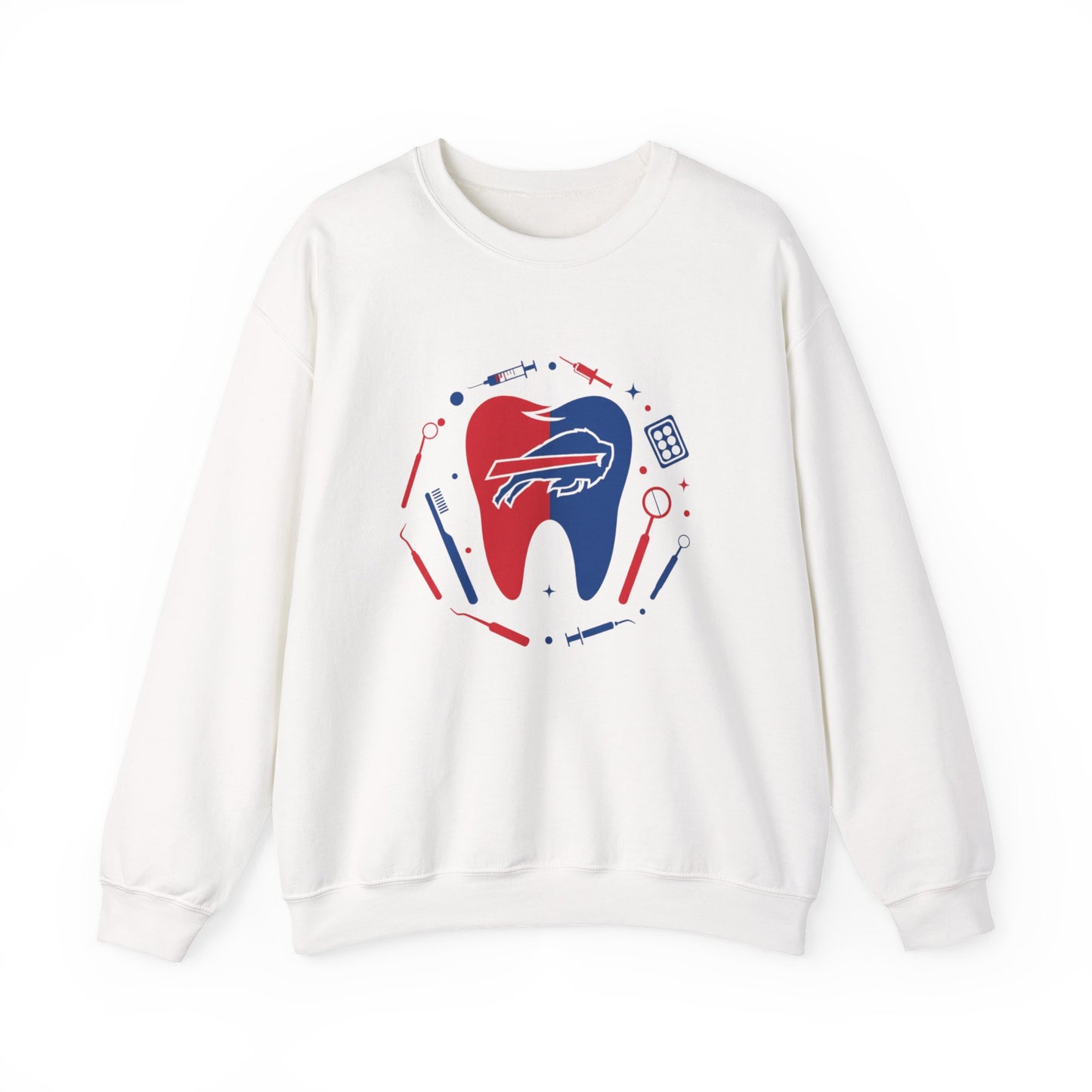 Dental / Dentist / Hygienist Buffalo Tooth Crewneck Sweatshirt – Dentist & Buffalo Fan Pullover