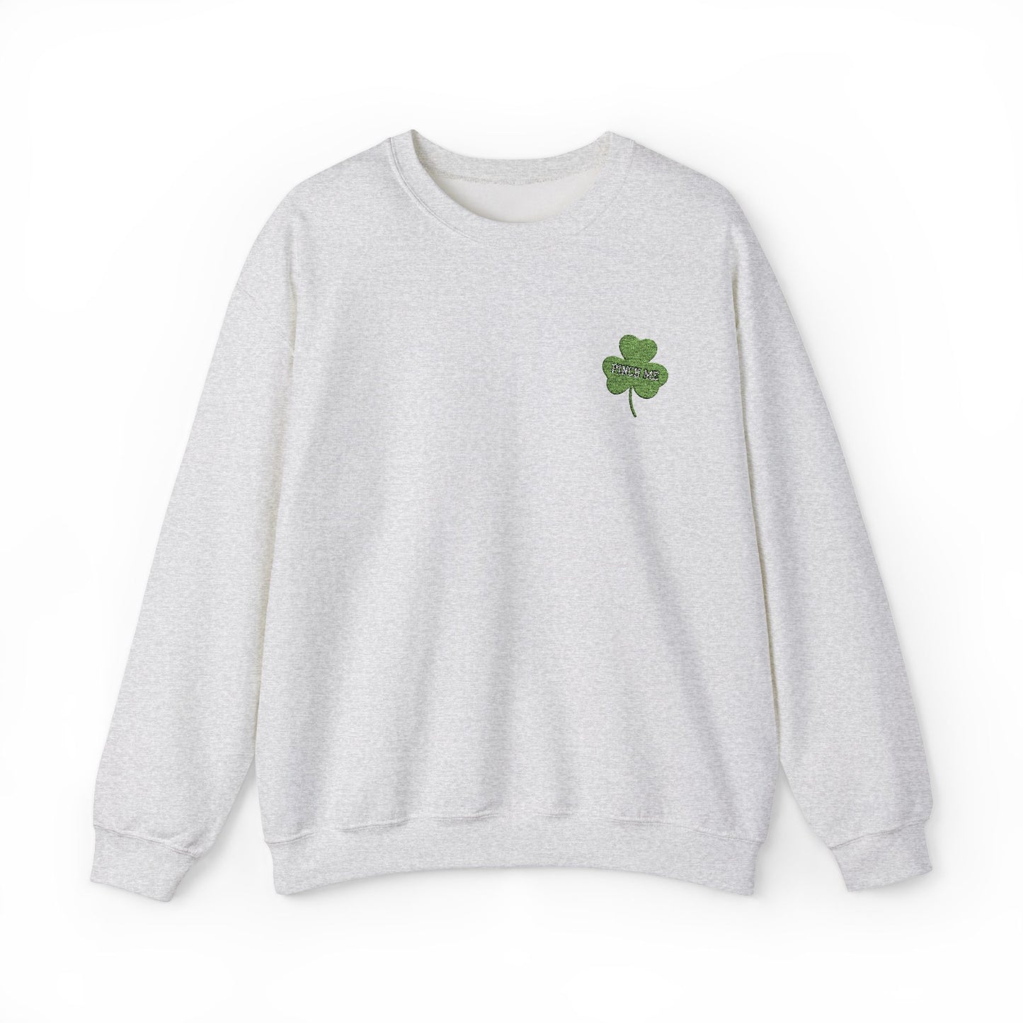 Embroidered Pinch Me Shamrock Unisex Heavy Blend™ Crewneck Sweatshirt