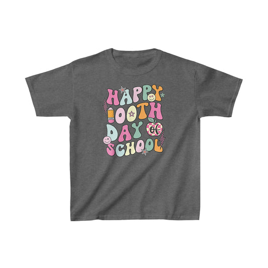 Happy 100th Day of School Pastel Colors Kids Heavy Cotton™ Tee