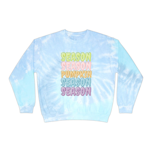 Pumpkin Season Unisex Tie-Dye Sweatshirt