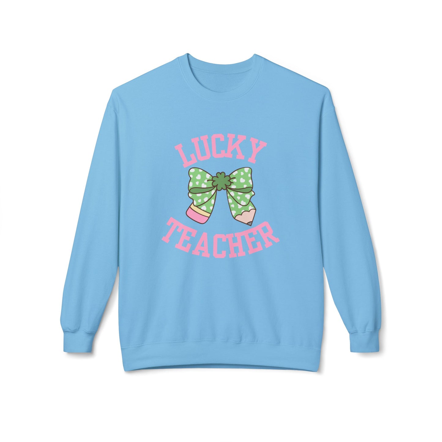 Lucky Teacher Unisex Midweight Softstyle Fleece Crewneck Sweatshirt