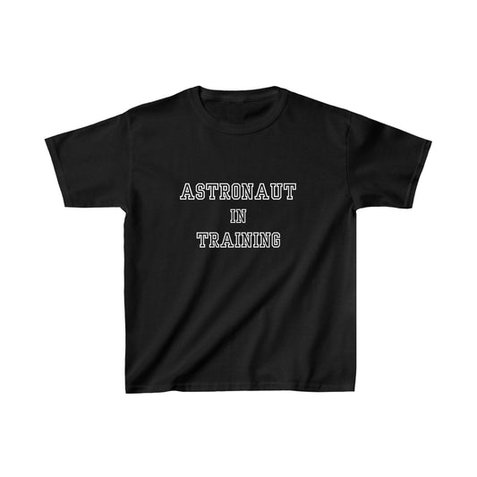 Astronaut in Training White Font Kids Heavy Cotton™ Tee