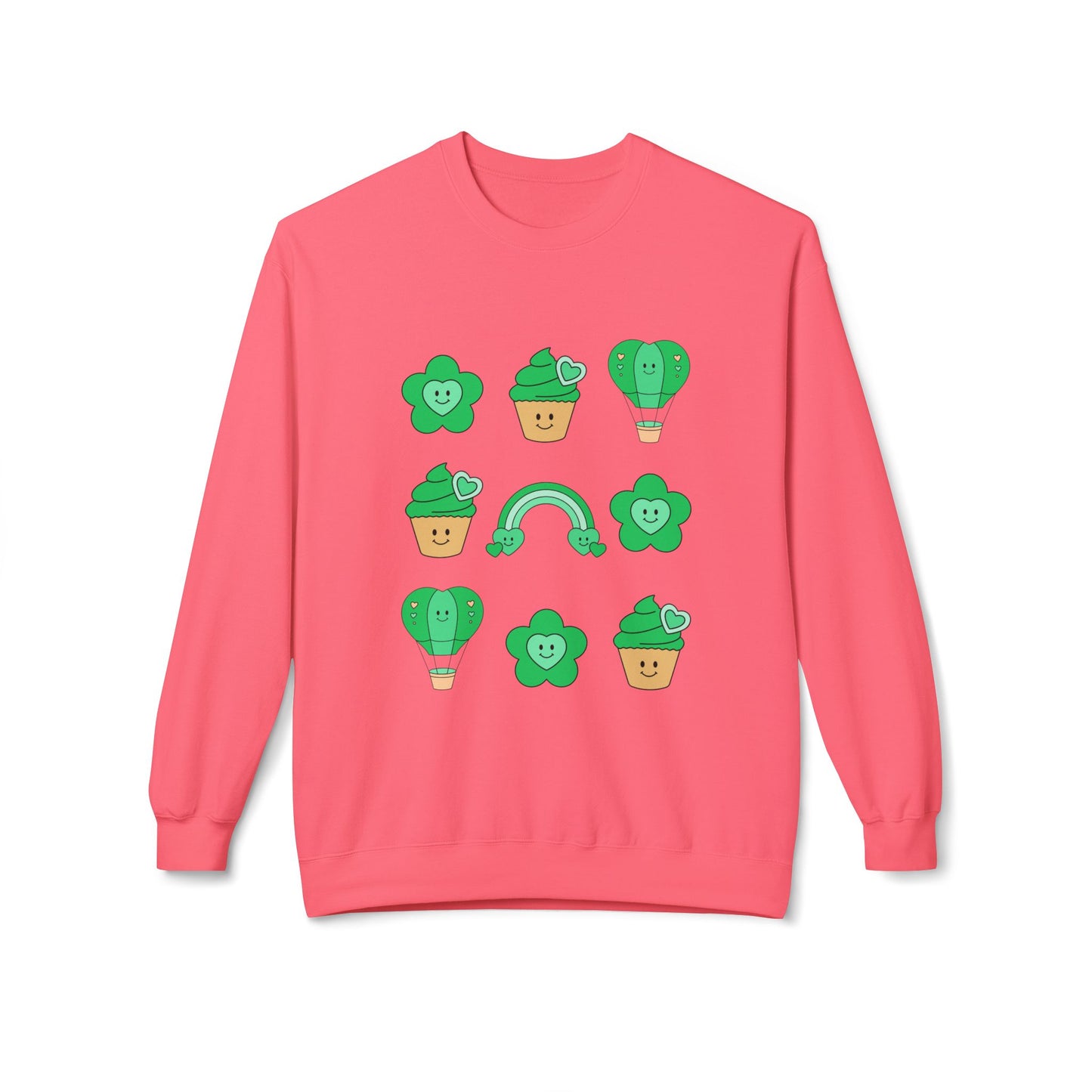 Cutesy St. Patrick Coquette Unisex Midweight Softstyle Fleece Crewneck Sweatshirt