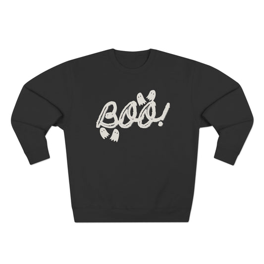 Boo! White Font Unisex Crewneck Sweatshirt