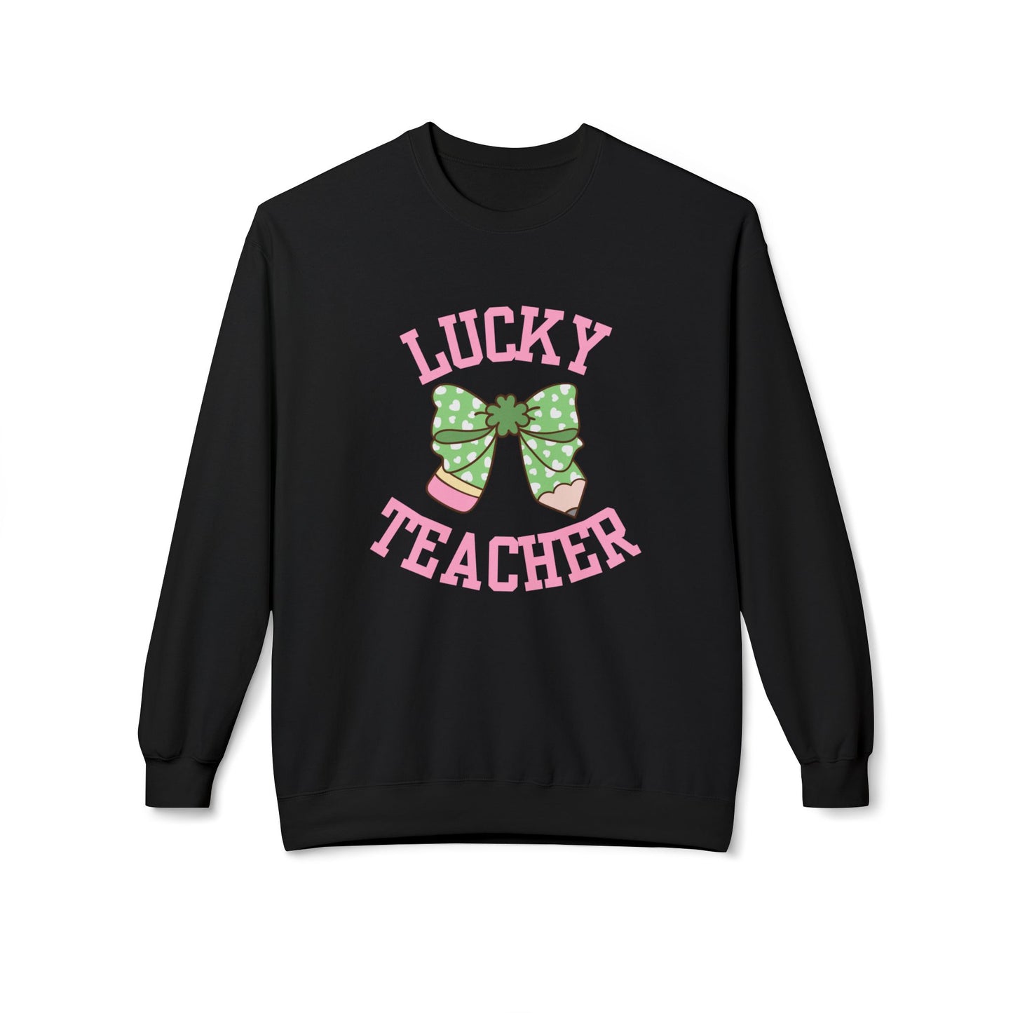 Lucky Teacher Unisex Midweight Softstyle Fleece Crewneck Sweatshirt