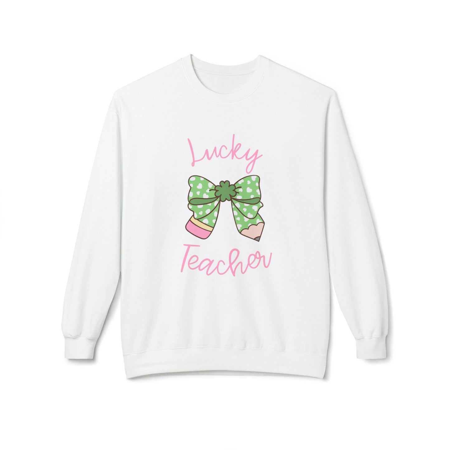 Lucky Teacher Unisex Midweight Softstyle Fleece Crewneck Sweatshirt