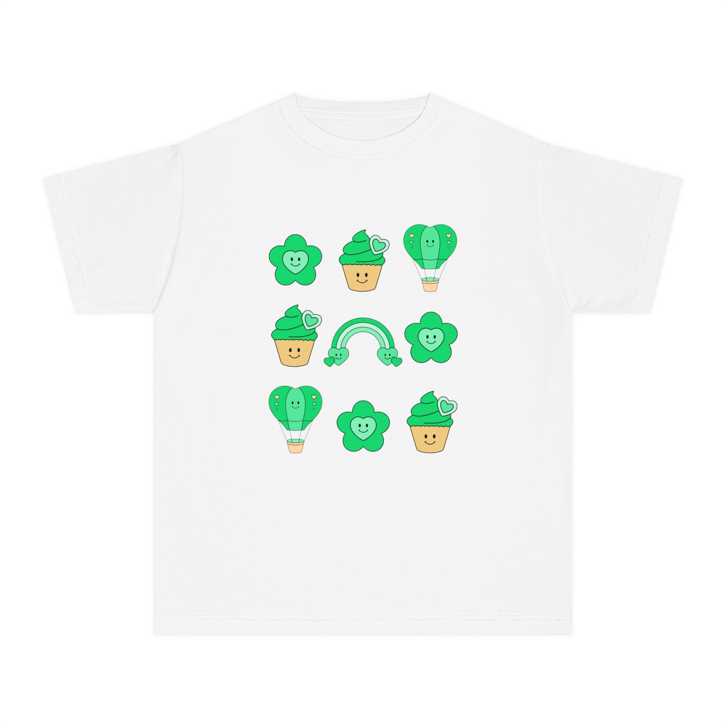 Cutesy St. Patrick's Day Coquette Youth Midweight Tee