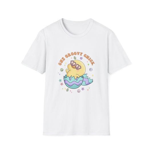 One Groovy Chick Unisex Softstyle T-Shirt