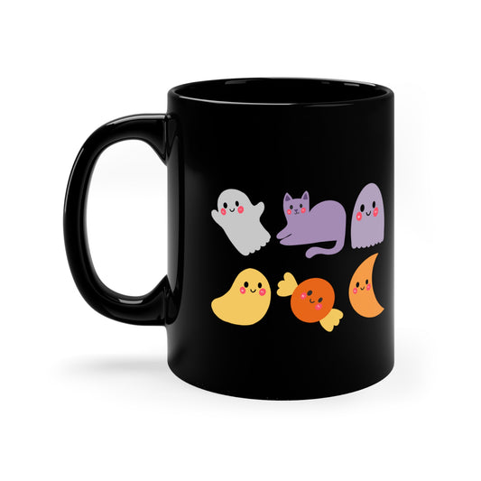Halloween Friends 11oz Black Mug