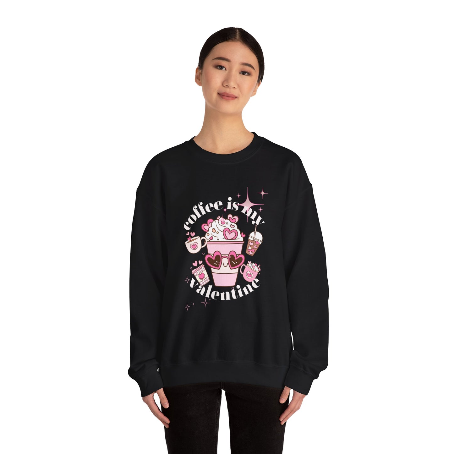 Coffee Is My Valentine Unisex Heavy Blend™ Crewneck Sweatshirt