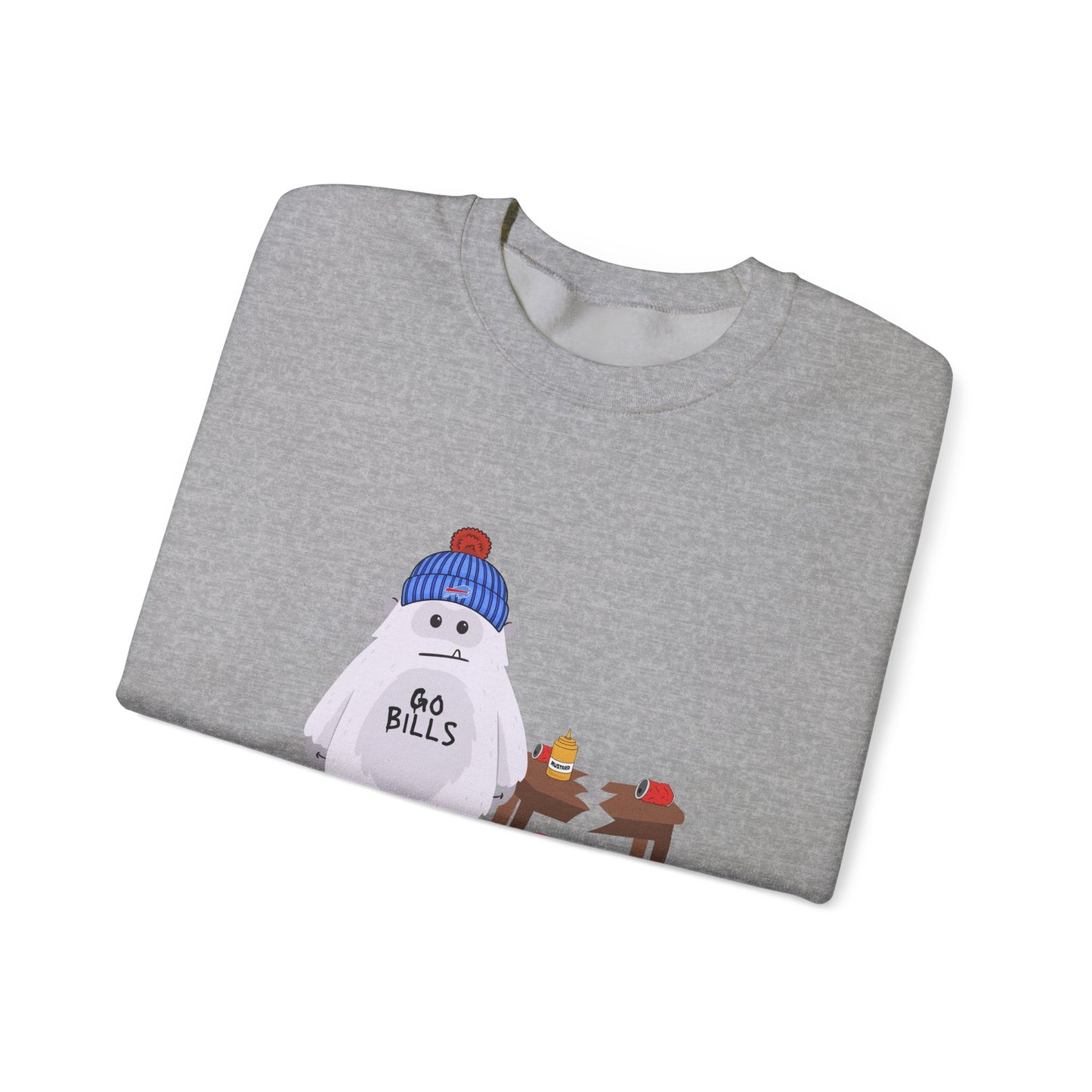“Go Buffalo” Snowman Crewneck Sweatshirt — Cute Winter Buffalo Football Fan Pullover