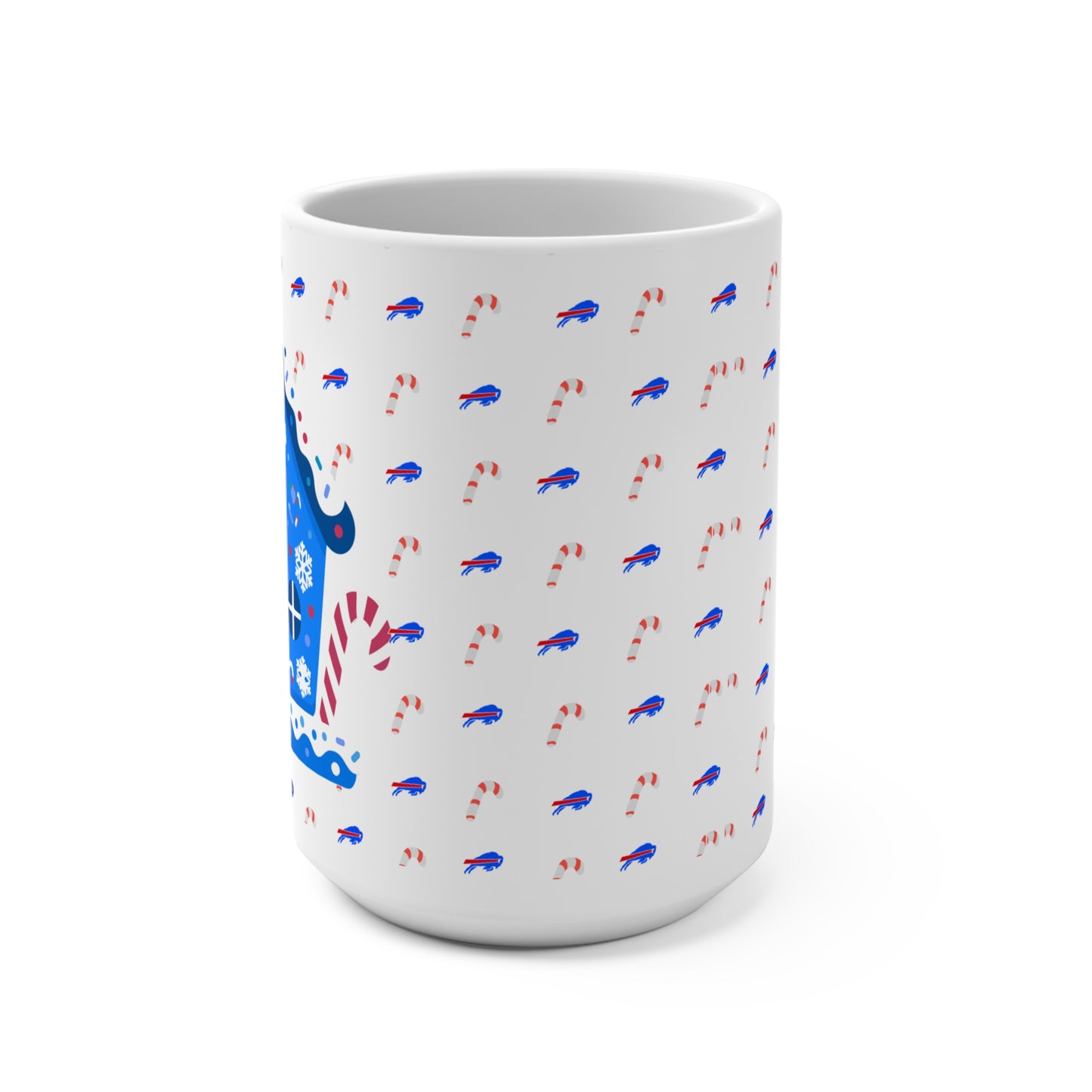 15oz Buffalo Gingerbread House  — Festive Holiday Coffee Cup