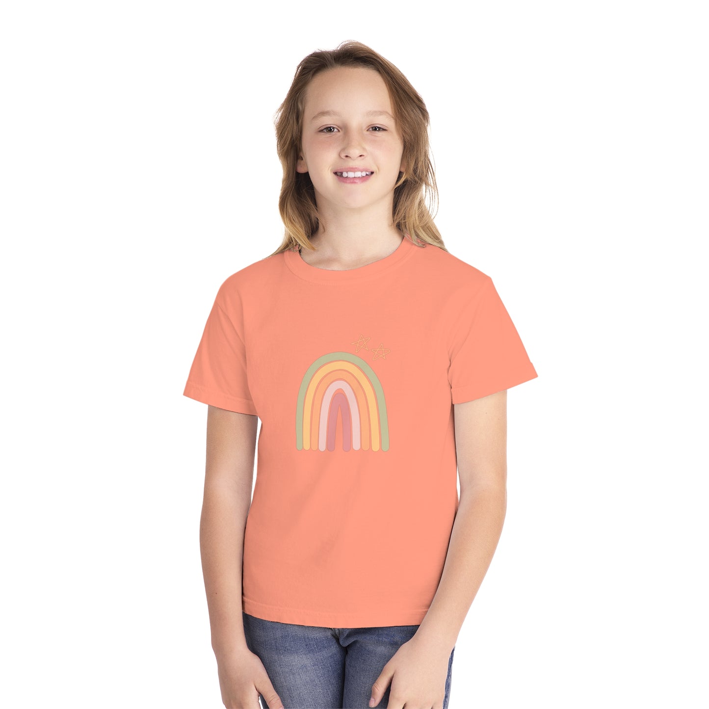 Rainbow and Stars Youth Midweight Tee