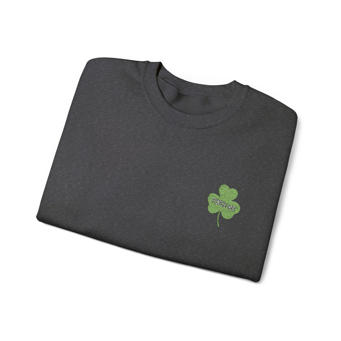 Embroidered Pinch Me Shamrock Unisex Heavy Blend™ Crewneck Sweatshirt