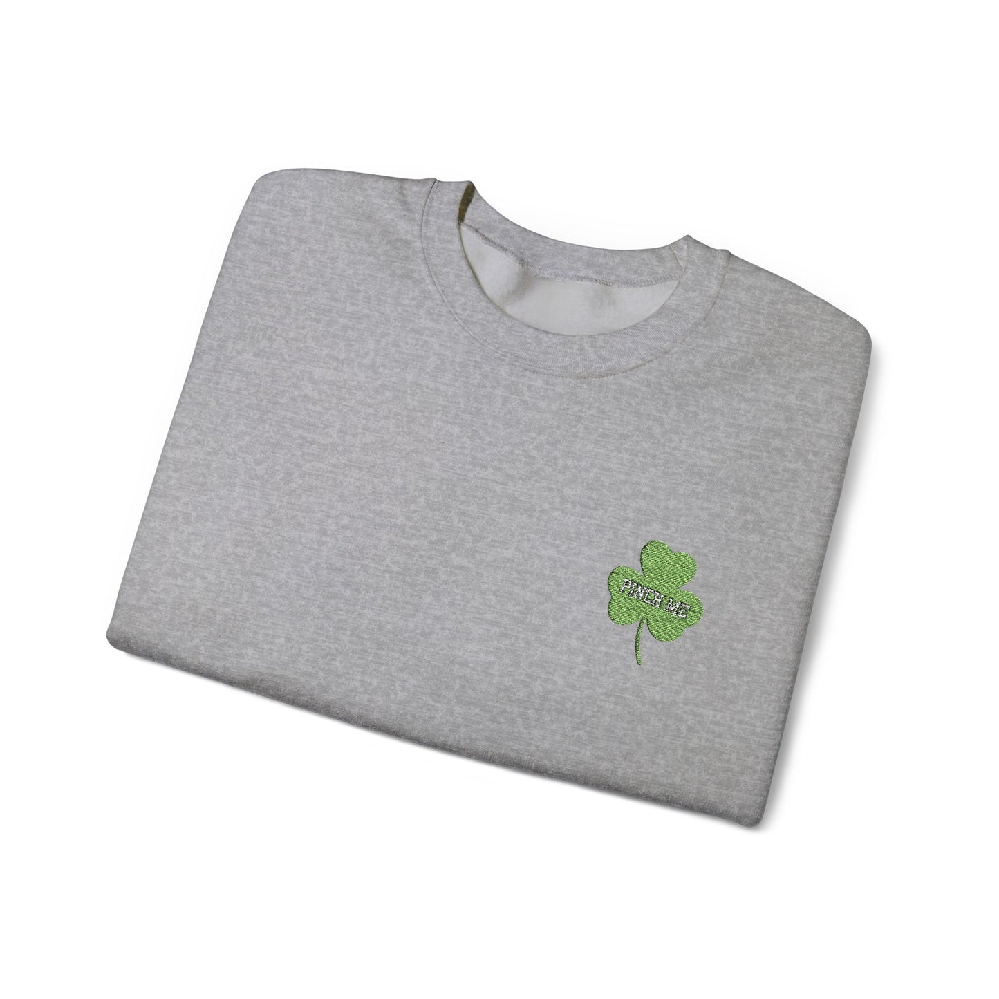 Embroidered Pinch Me Shamrock Unisex Heavy Blend™ Crewneck Sweatshirt